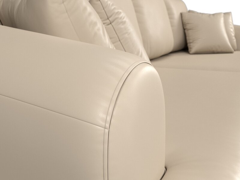 Диван прямой Милтон, Экокожа, Бежевый
