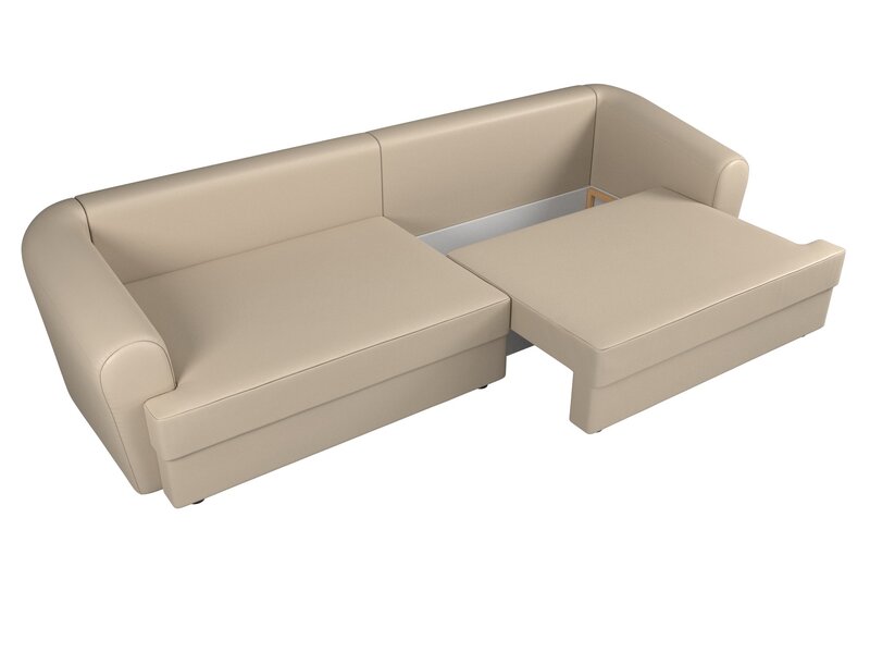 Диван прямой Милтон, Экокожа, Бежевый