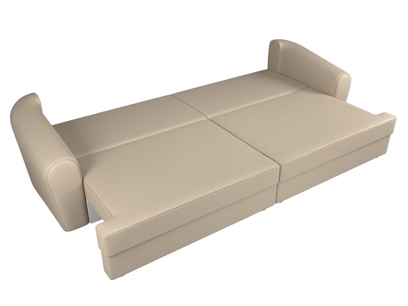 Диван прямой Милтон, Экокожа, Бежевый