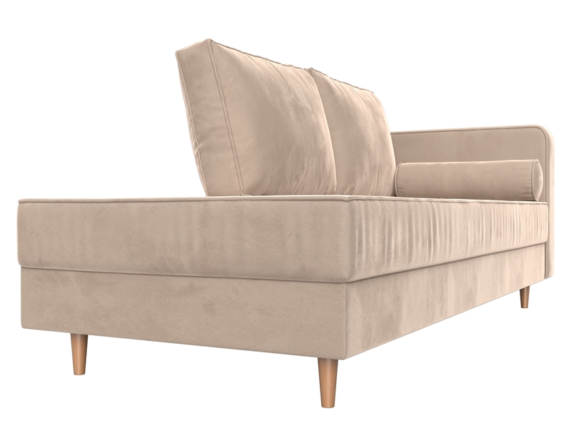 Кушетка Прайм правая, Велюр, SEVEN 729 бежевый