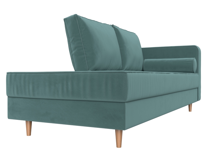 Кушетка Прайм правая, Велюр, SEVEN 113 бирюзовый