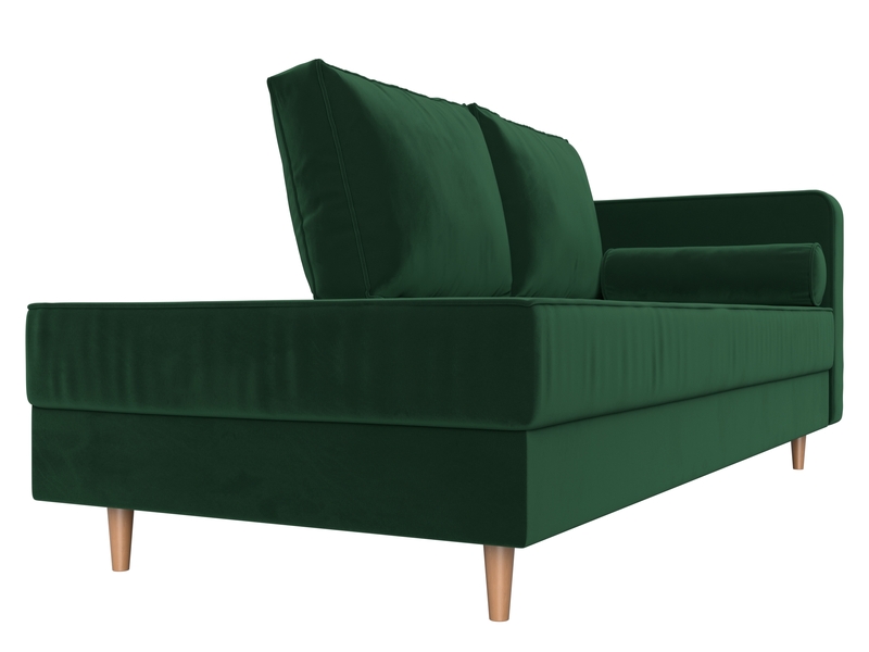 Кушетка Прайм правая, Велюр, SEVEN 626 зеленый