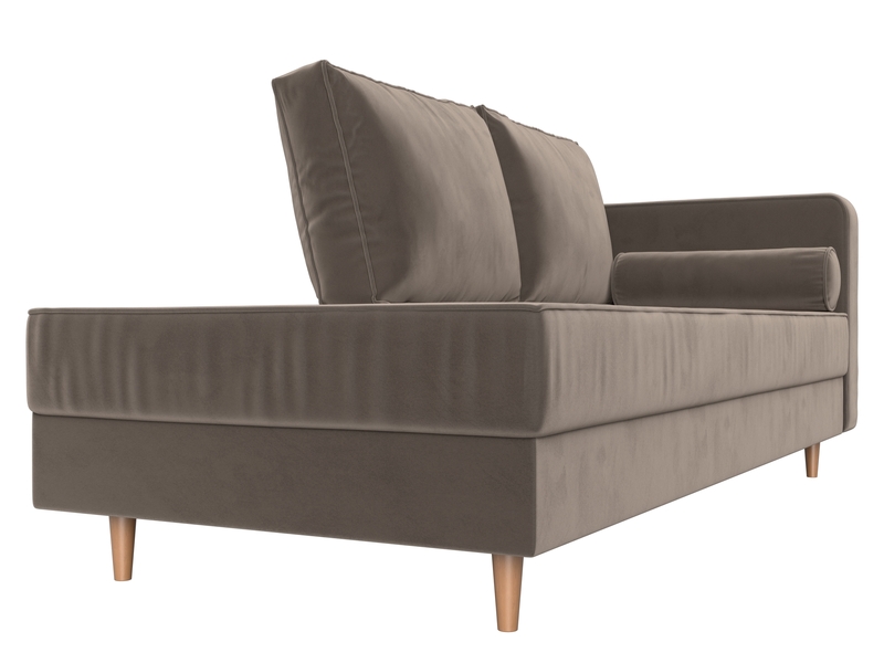 Кушетка Прайм правая, Велюр, SEVEN 727 коричневый