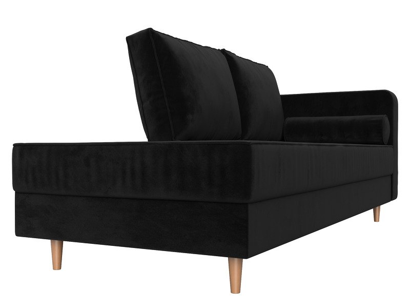 Кушетка Прайм правая, Велюр, SEVEN 35 черный