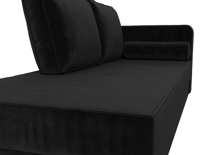 Кушетка Прайм правая, Велюр, SEVEN 35 черный