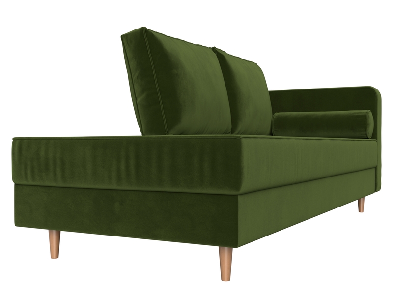 Кушетка Прайм правая, Микровельвет, Зеленый