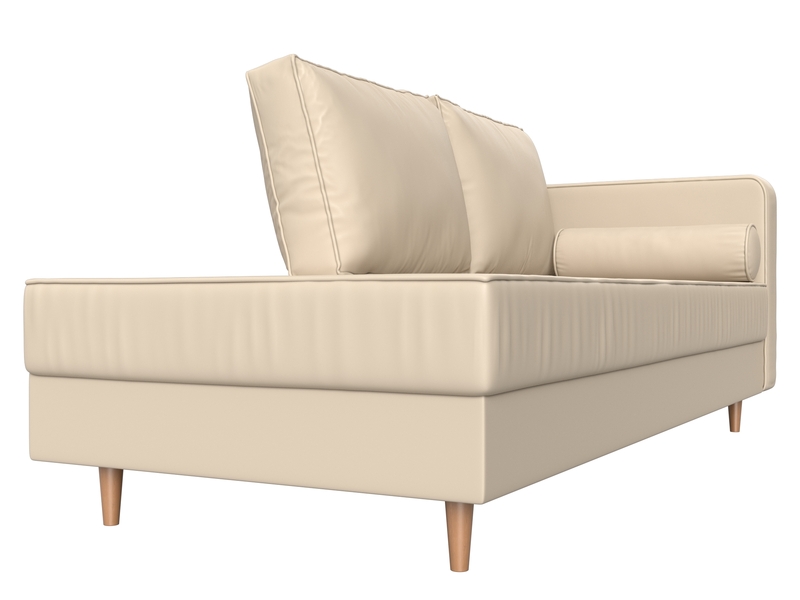Кушетка Прайм правая, Экокожа, Бежевый
