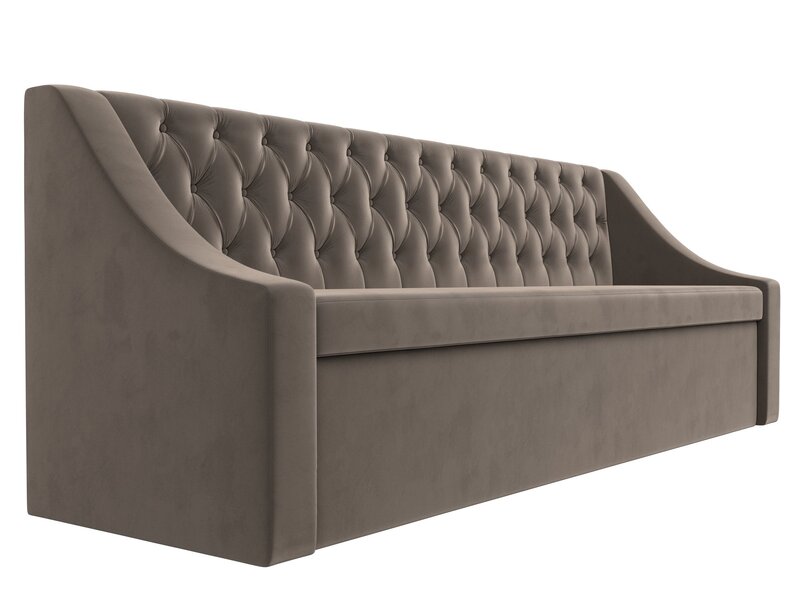 Диван кухонный прямой Мерлин, Велюр, SEVEN 727 коричневый