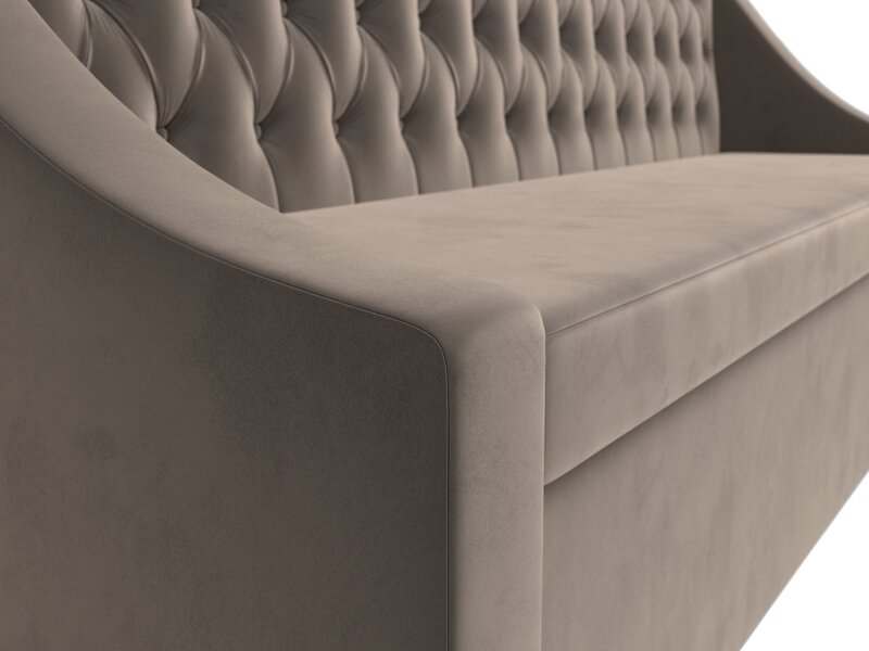 Диван кухонный прямой Мерлин, Велюр, SEVEN 727 коричневый