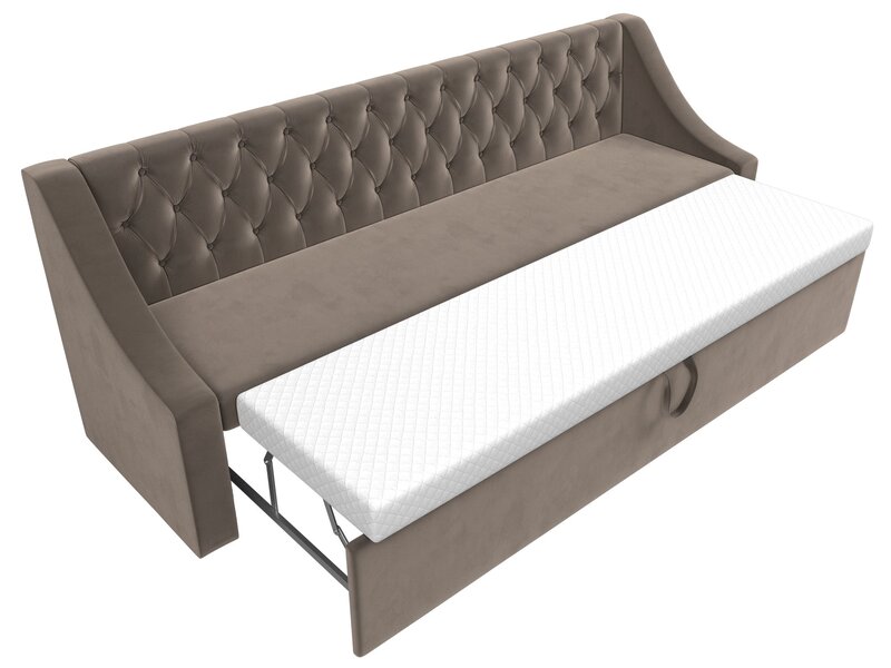 Диван кухонный прямой Мерлин, Велюр, SEVEN 727 коричневый