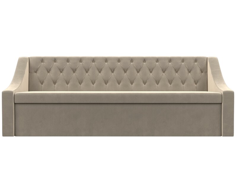 Диван кухонный прямой Мерлин, Микровельвет, Бежевый