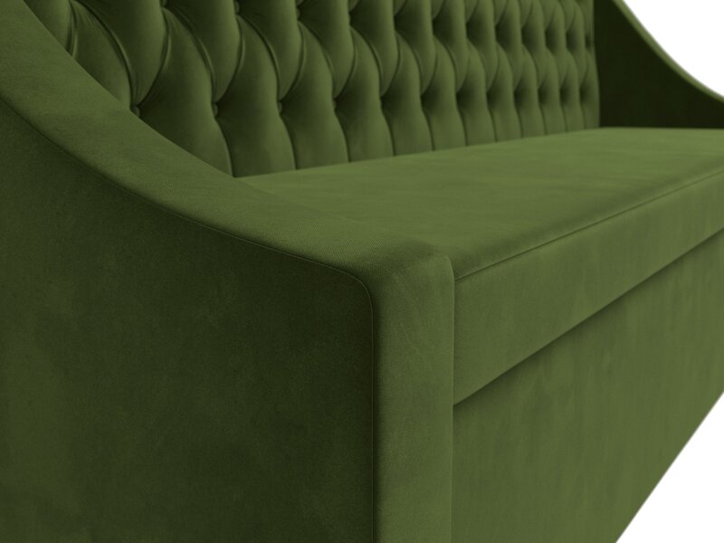 Диван кухонный прямой Мерлин, Микровельвет, Зеленый
