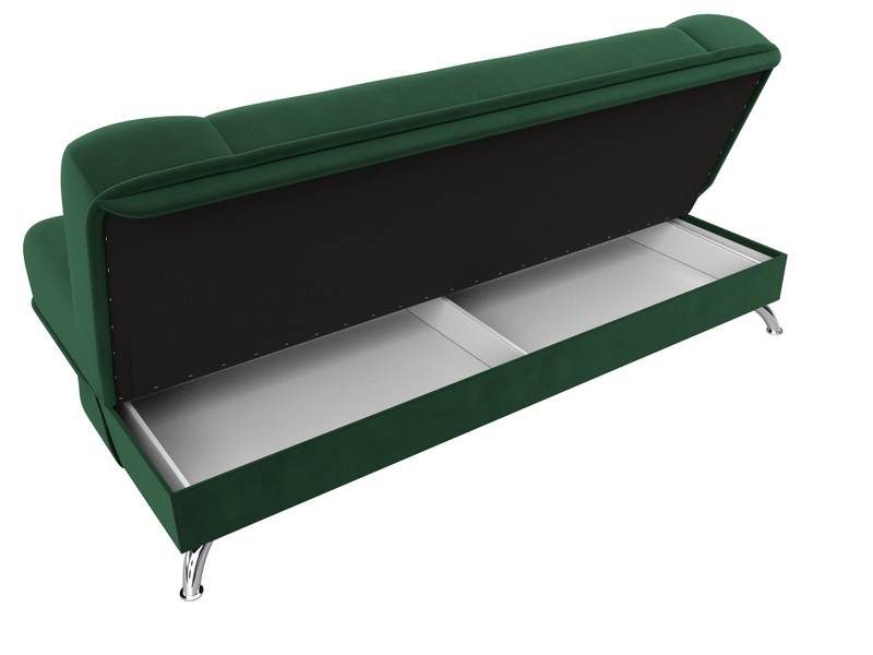 Диван-книжка Анна, Велюр, SEVEN 626 зеленый