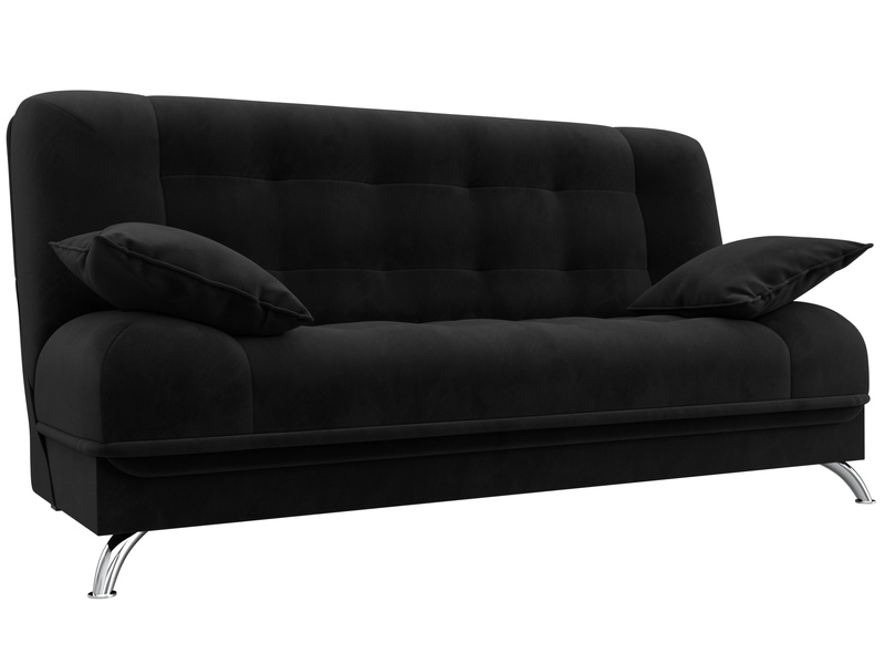 Диван-книжка Анна, Велюр, SEVEN 35 черный