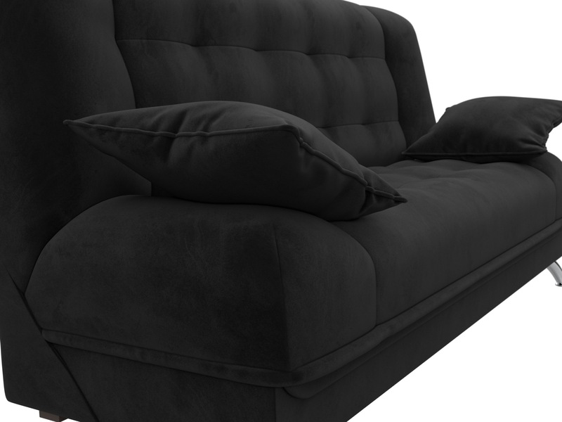 Диван-книжка Анна, Велюр, SEVEN 35 черный