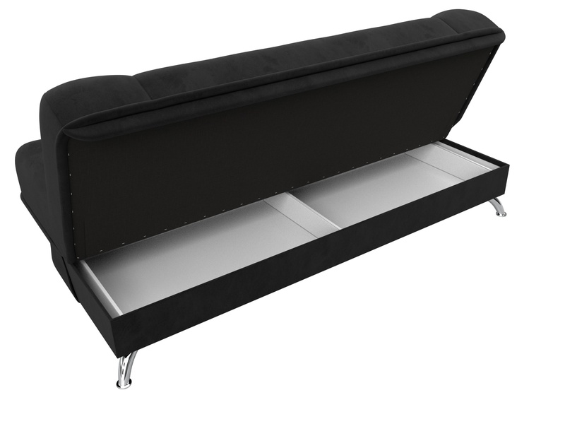 Диван-книжка Анна, Велюр, SEVEN 35 черный