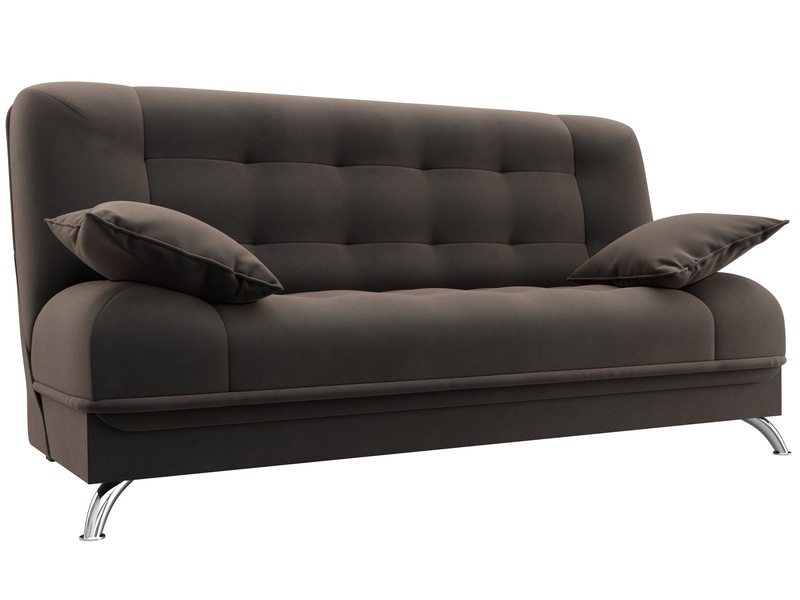 Диван-книжка Анна, Велюр, SEVEN 727 коричневый