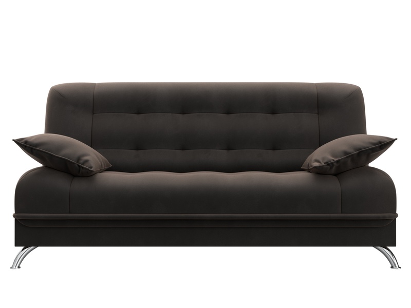 Диван-книжка Анна, Велюр, SEVEN 727 коричневый