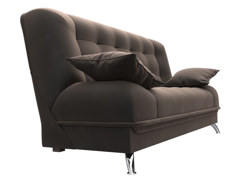 Диван-книжка Анна, Велюр, SEVEN 727 коричневый