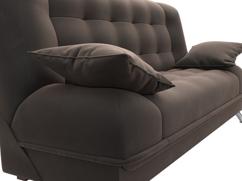 Диван-книжка Анна, Велюр, SEVEN 727 коричневый