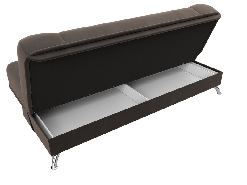 Диван-книжка Анна, Велюр, SEVEN 727 коричневый