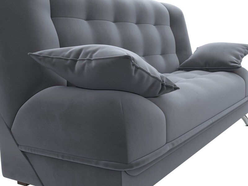 Диван-книжка Анна, Велюр, SEVEN 17 серый