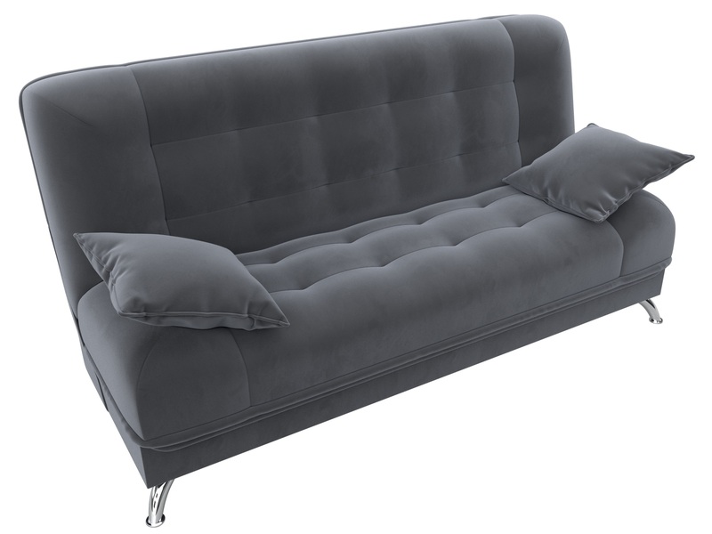 Диван-книжка Анна, Велюр, SEVEN 17 серый