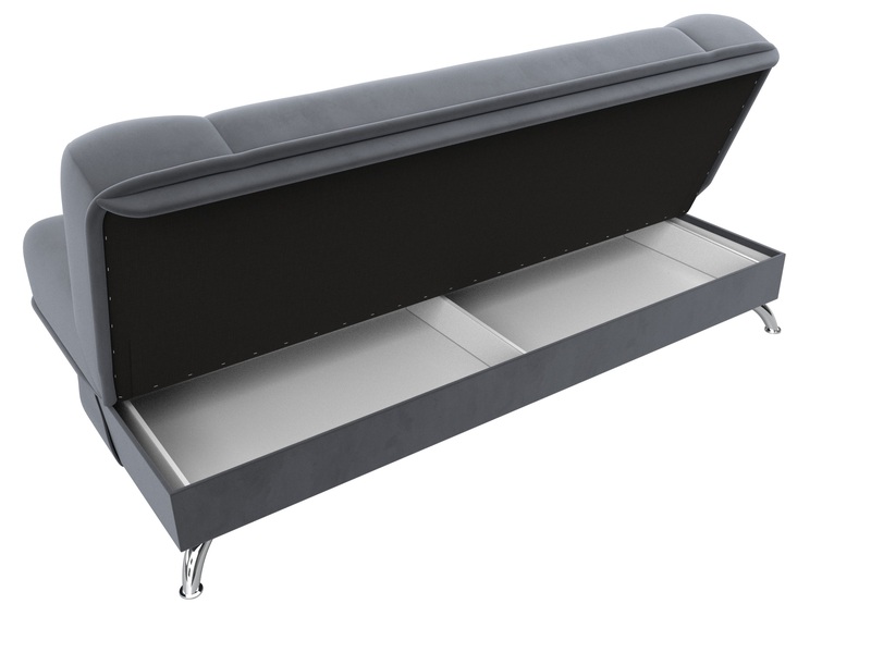 Диван-книжка Анна, Велюр, SEVEN 17 серый