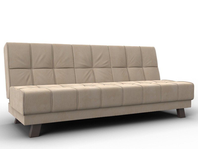 Диван прямой Винсент, Велюр, SEVEN 729 бежевый