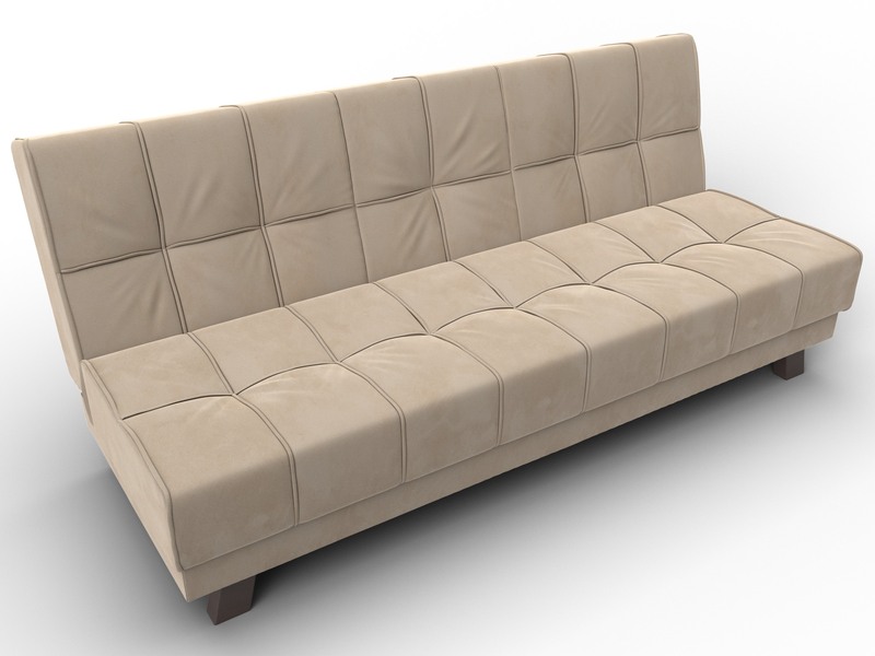 Диван прямой Винсент, Велюр, SEVEN 729 бежевый