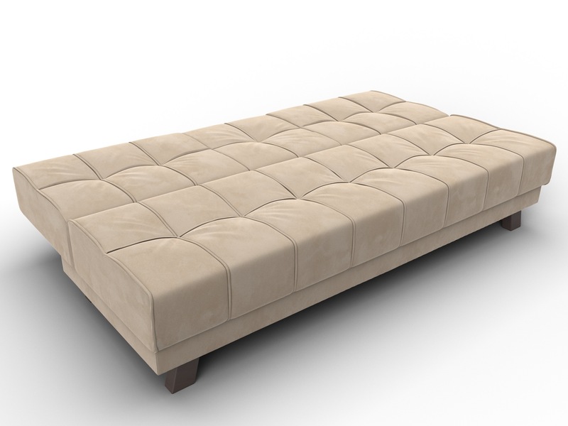 Диван прямой Винсент, Велюр, SEVEN 729 бежевый