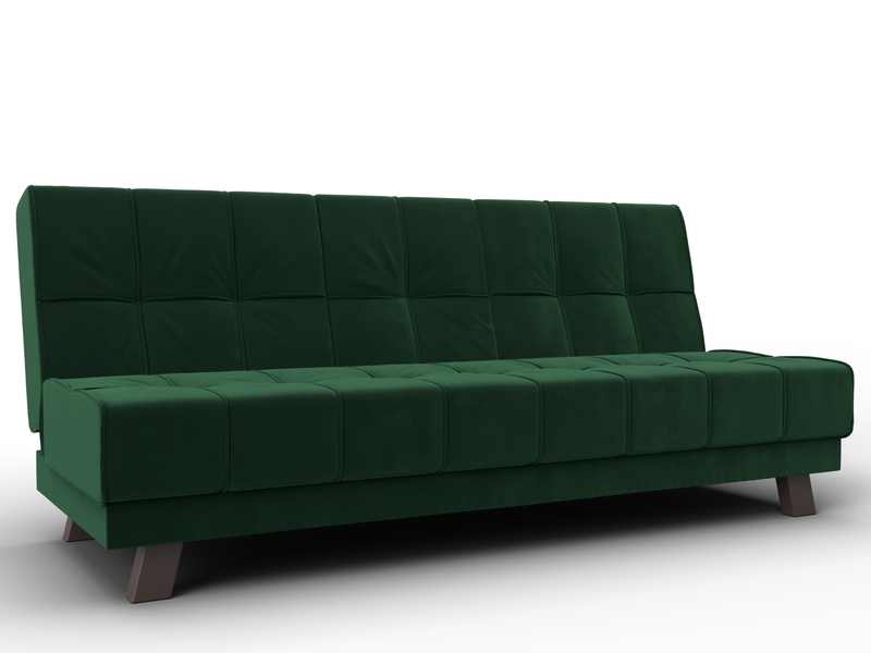 Диван прямой Винсент, Велюр, SEVEN 626 зеленый