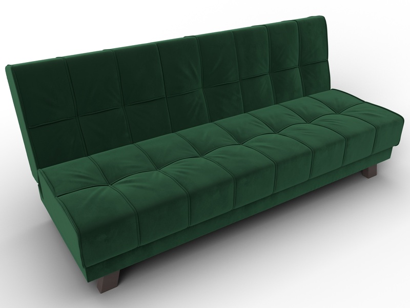 Диван прямой Винсент, Велюр, SEVEN 626 зеленый