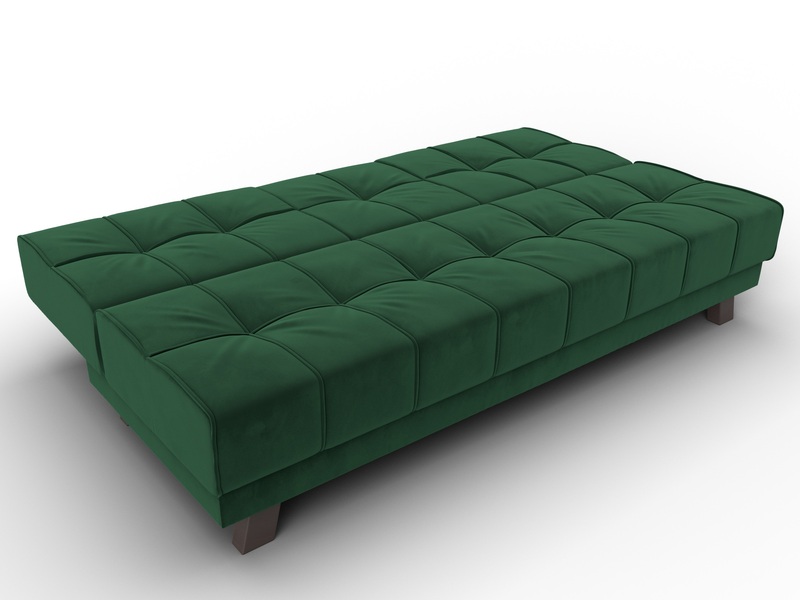 Диван прямой Винсент, Велюр, SEVEN 626 зеленый