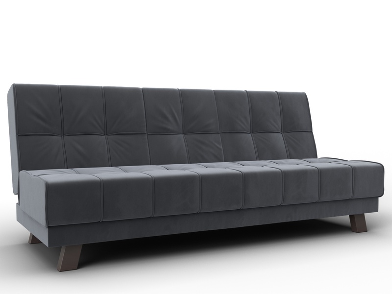 Диван прямой Винсент, Велюр, SEVEN 17 серый