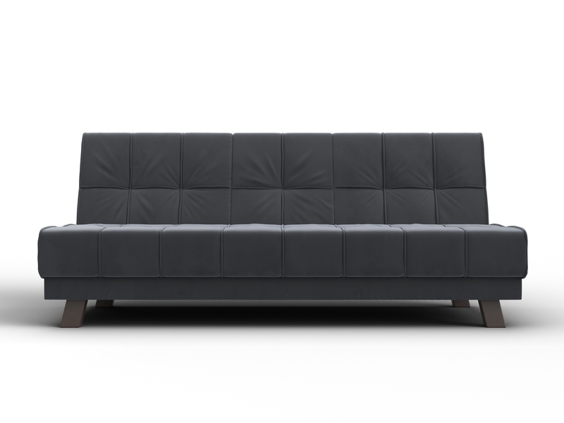 Диван прямой Винсент, Велюр, SEVEN 17 серый