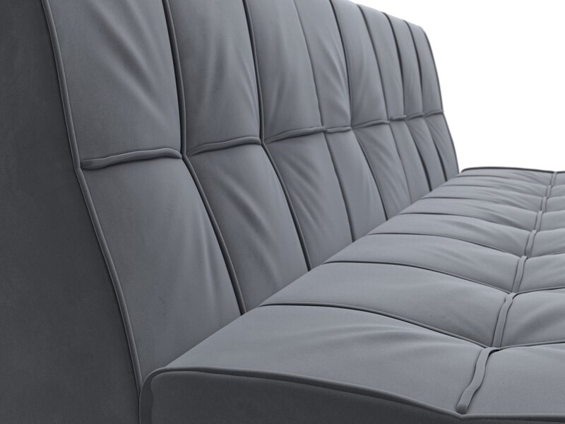Диван прямой Винсент, Велюр, SEVEN 17 серый