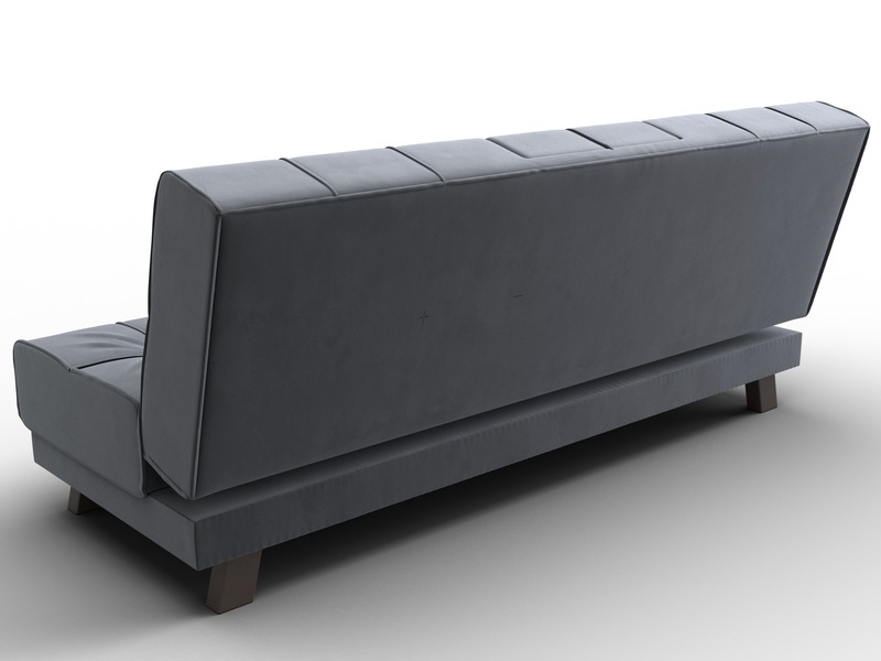 Диван прямой Винсент, Велюр, SEVEN 17 серый