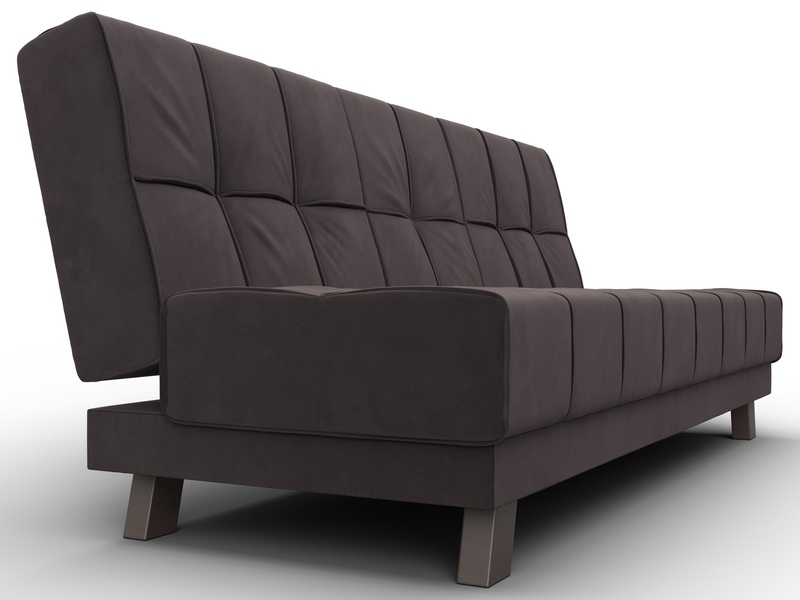 Диван прямой Винсент, Велюр, SEVEN 727 коричневый
