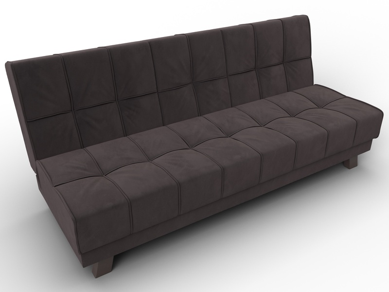 Диван прямой Винсент, Велюр, SEVEN 727 коричневый