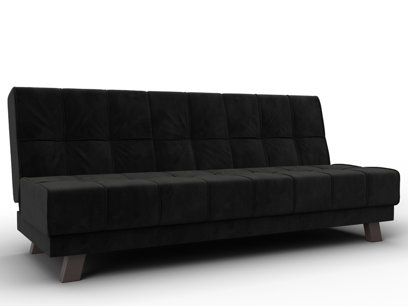 Диван прямой Винсент, Велюр, SEVEN 35 черный