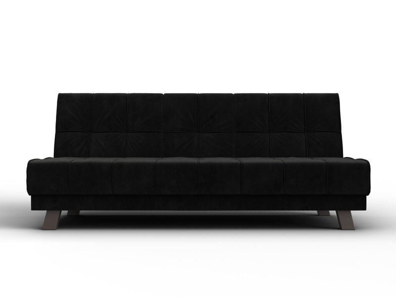 Диван прямой Винсент, Велюр, SEVEN 35 черный