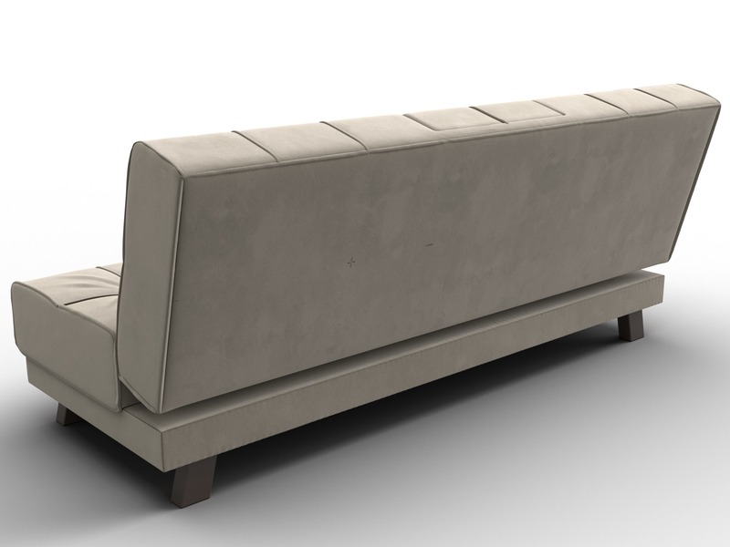 Диван прямой Винсент, Микровельвет, Бежевый