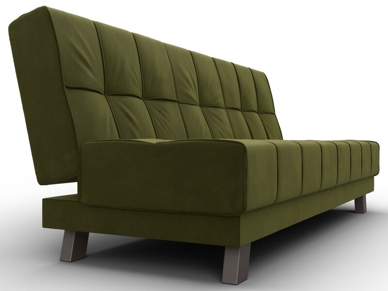 Диван прямой Винсент, Микровельвет, Зеленый