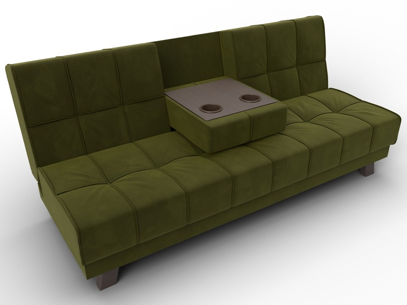 Диван прямой Винсент, Микровельвет, Зеленый