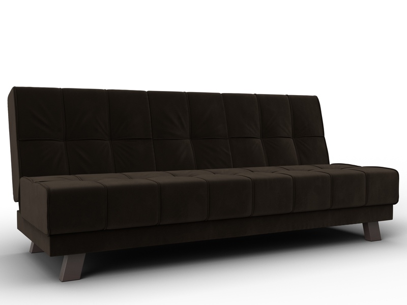 Диван прямой Винсент, Микровельвет, Коричневый