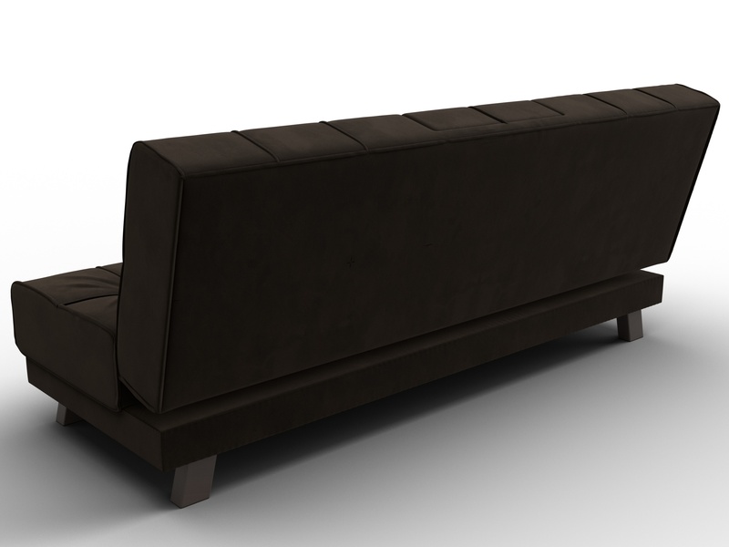 Диван прямой Винсент, Микровельвет, Коричневый