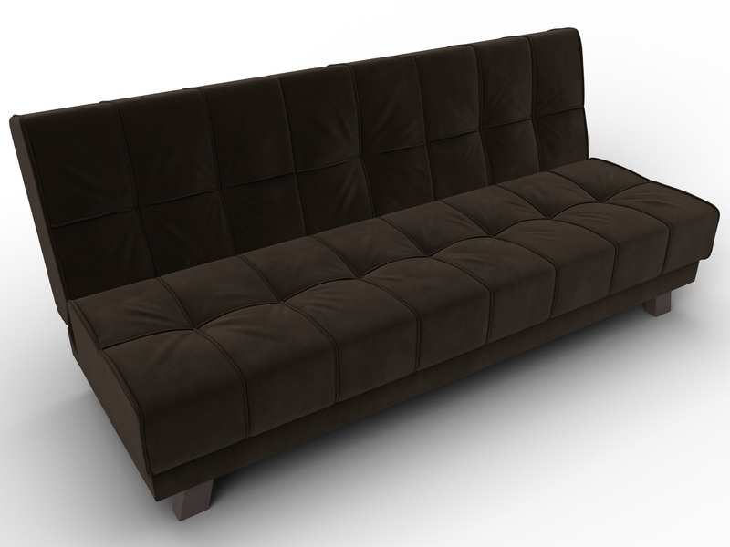 Диван прямой Винсент, Микровельвет, Коричневый
