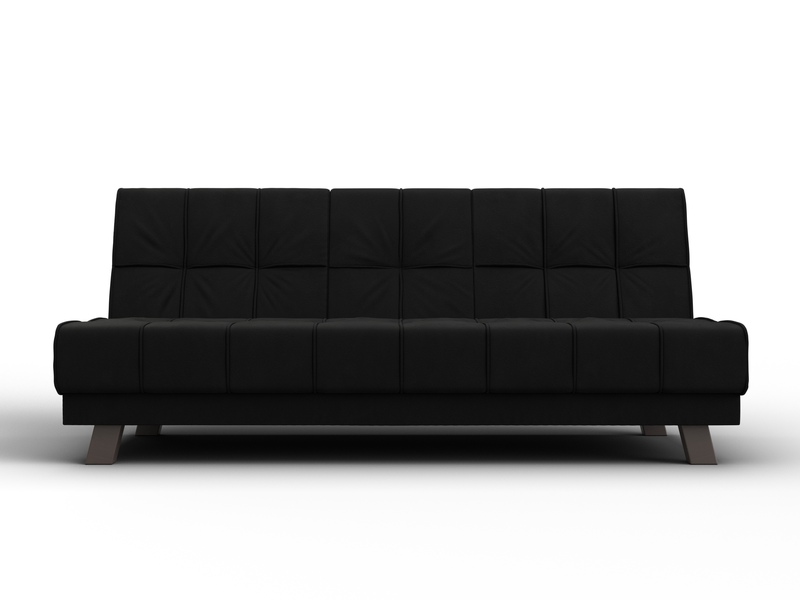 Диван прямой Винсент, Микровельвет, Черный