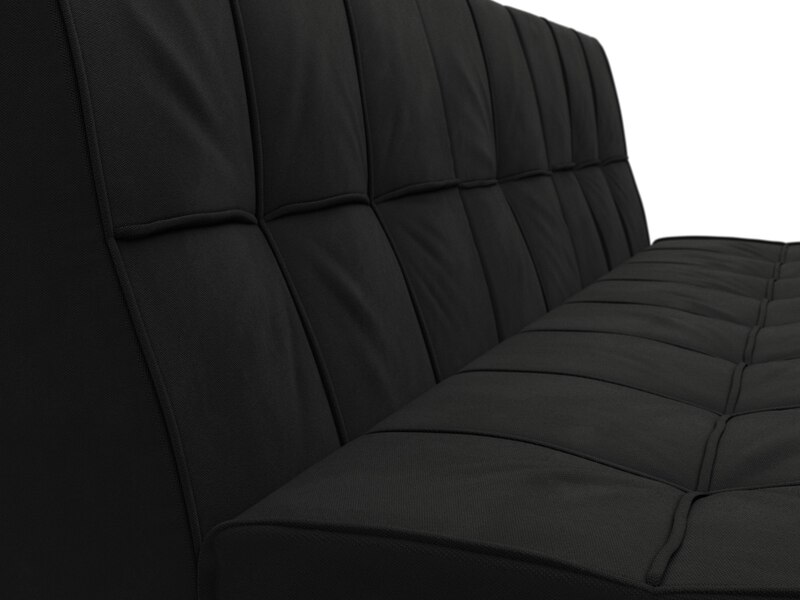Диван прямой Винсент, Микровельвет, Черный